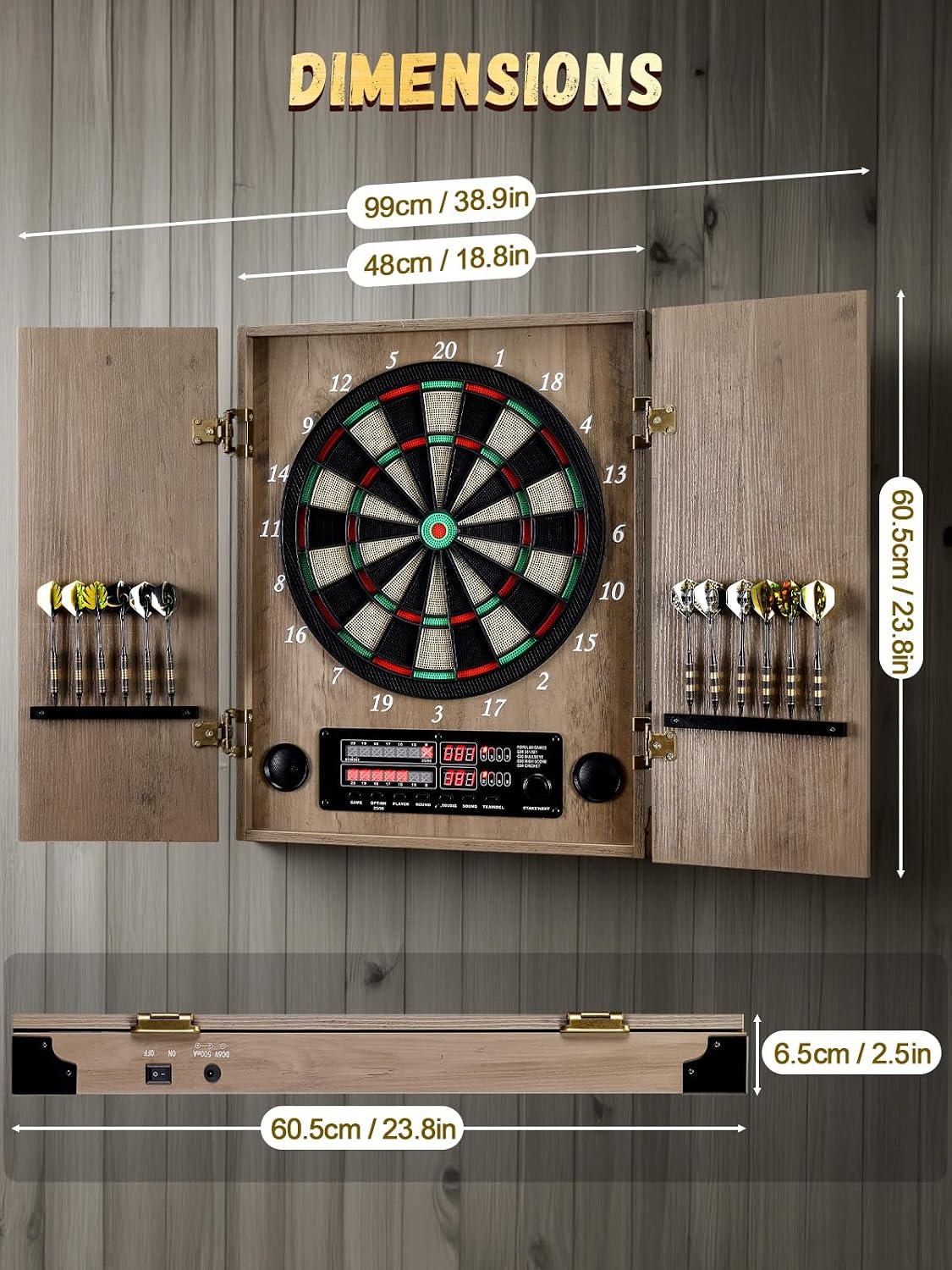 ^Electronic Dart Board, Decora - Electronic Dartboard Cabinet recension och pris