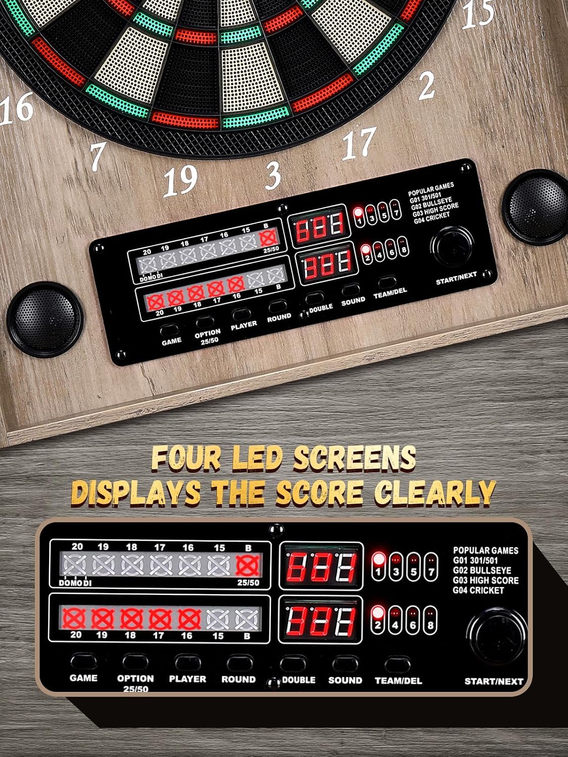 ^Electronic Dart Board, Decora - Electronic Dartboard Cabinet recension och pris