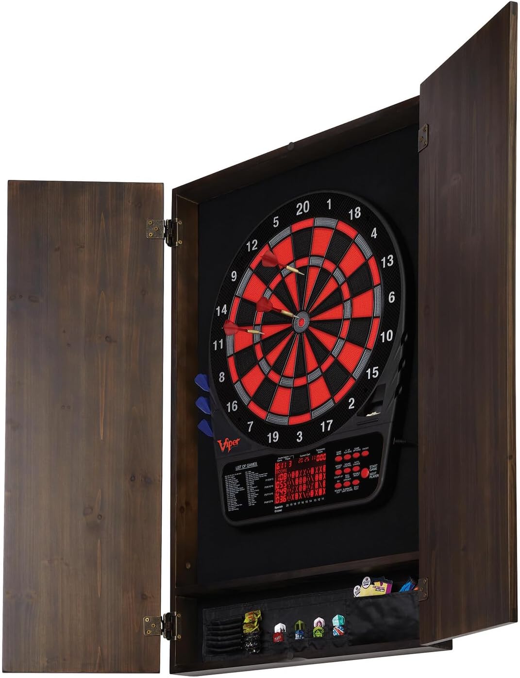 ^Viper Metropolitan Solid Wood - Electronic Dartboard Cabinet recension och pris